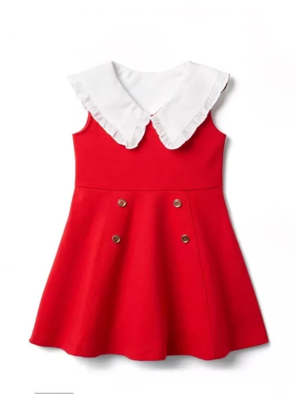 Janie and Jack Red Sailor Collar Ponte Dress Size 3